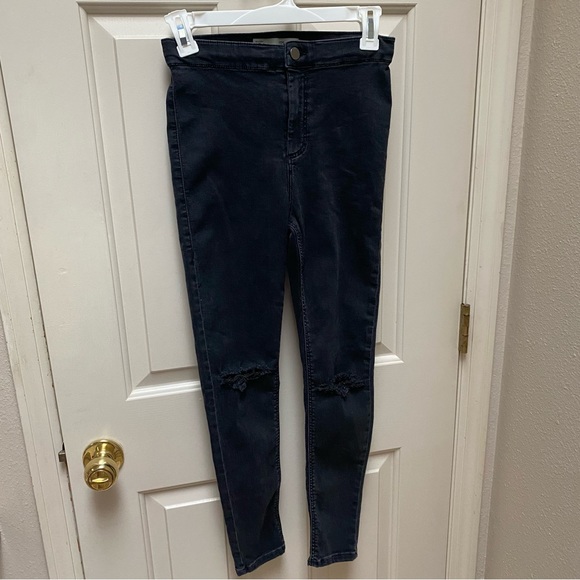 Topshop Black Joni Jeans - Picture 2 of 6